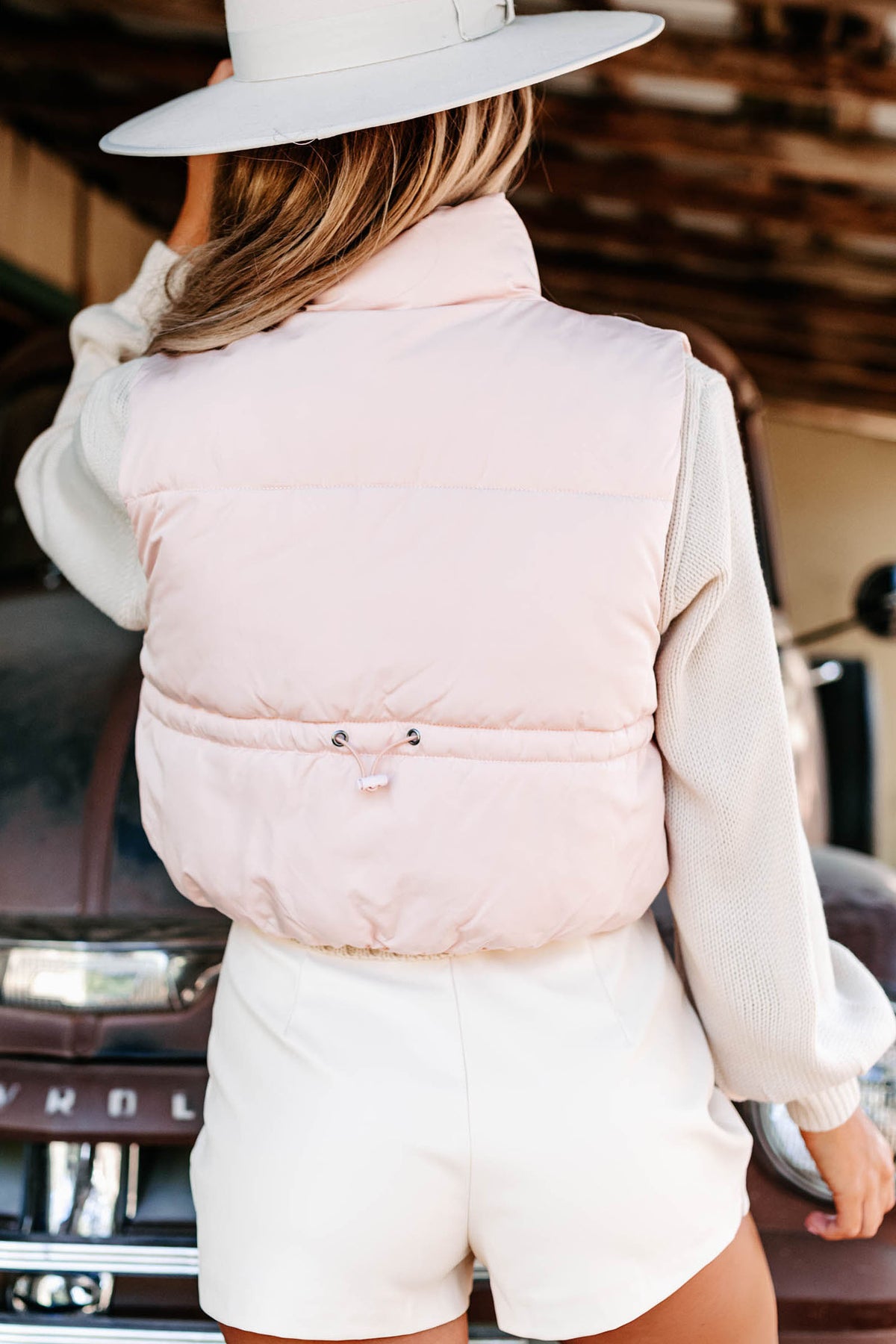 Whistler Welcome Cropped Puffer Vest Blush · Nanamacs 8682