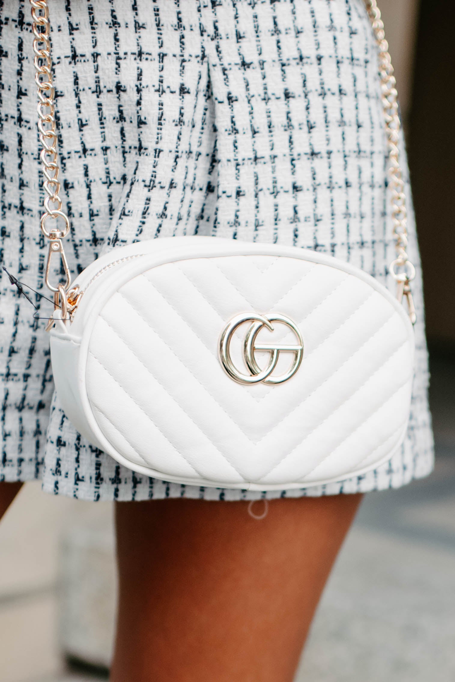 Styled To Perfection Quilted Convertible Purse (White) · NanaMacs