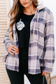 Bonfire Party Hooded Flannel Shirt (Dark Mauve) - NanaMacs