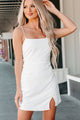 Choosing To Love Tie-Back Mini Dress (Off White) - NanaMacs