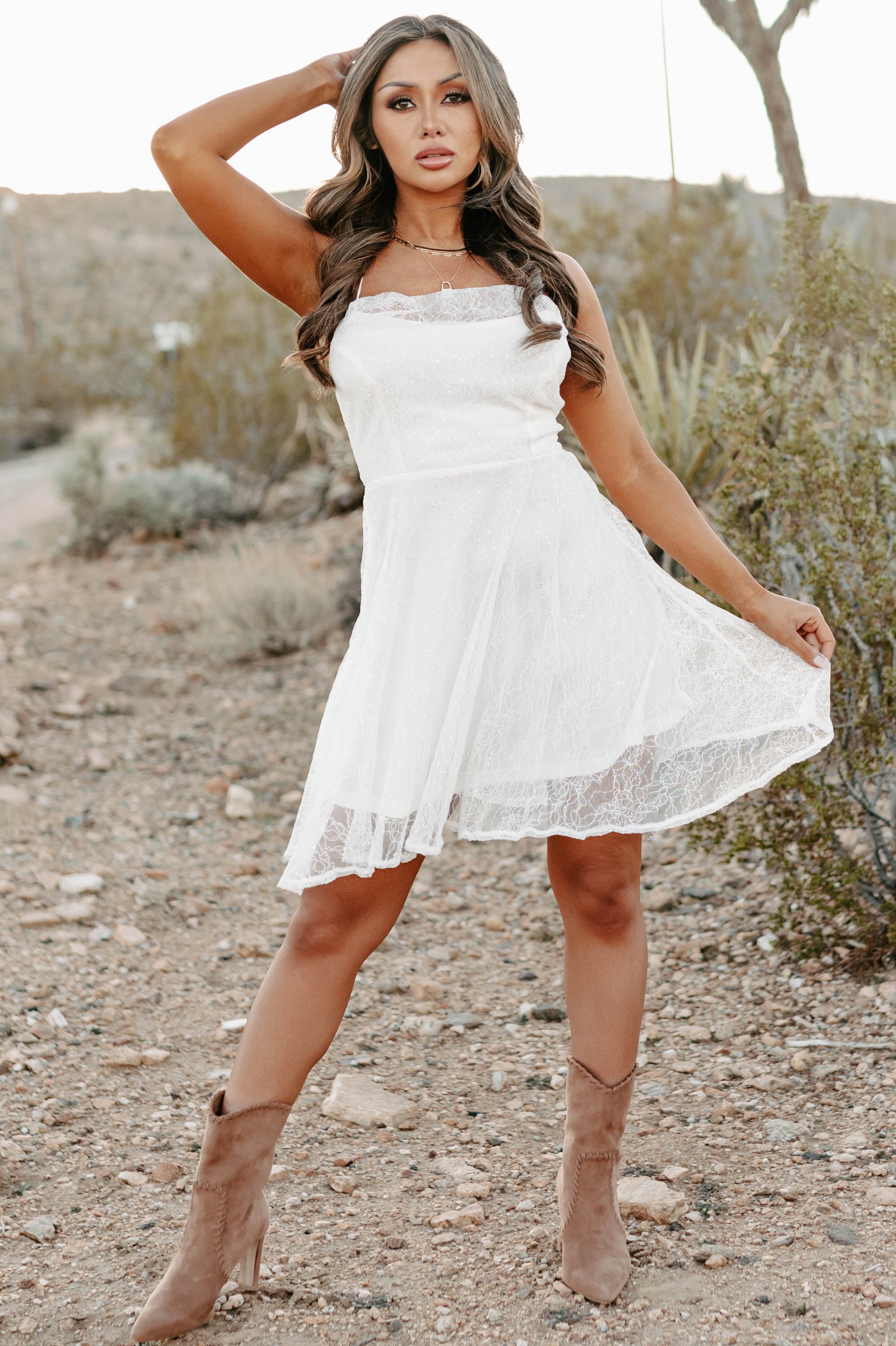 White lace hotsell up mini dress