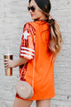 Gameday Glam Sequin T-Shirt Dress (Orange) - NanaMacs