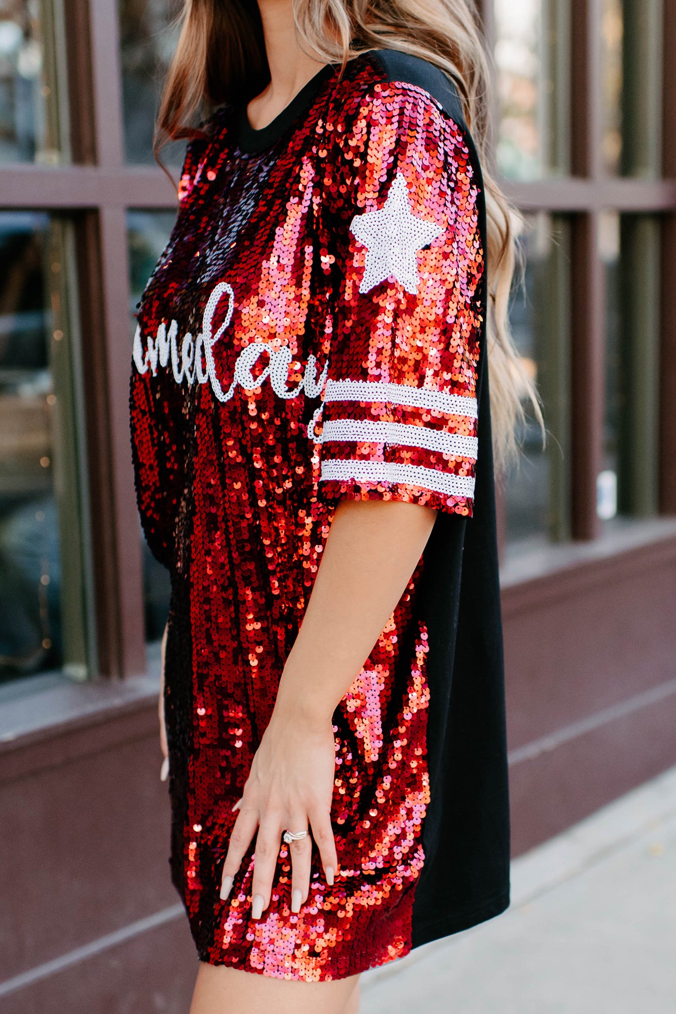 Black and red outlet t shirt dress