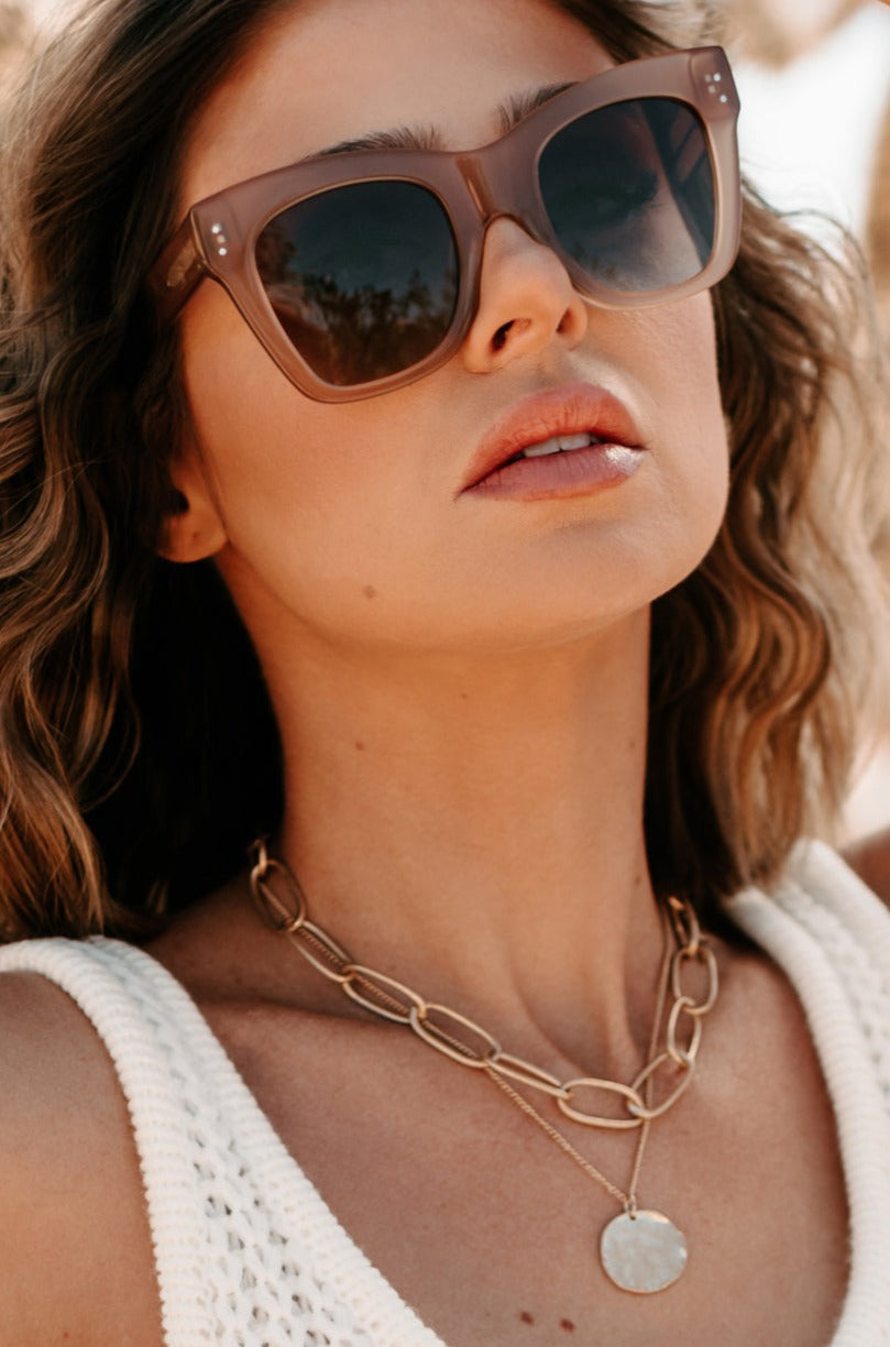 The Teigen Billini Square Frame Sunglasses (Amber/Amber Fade) - NanaMacs