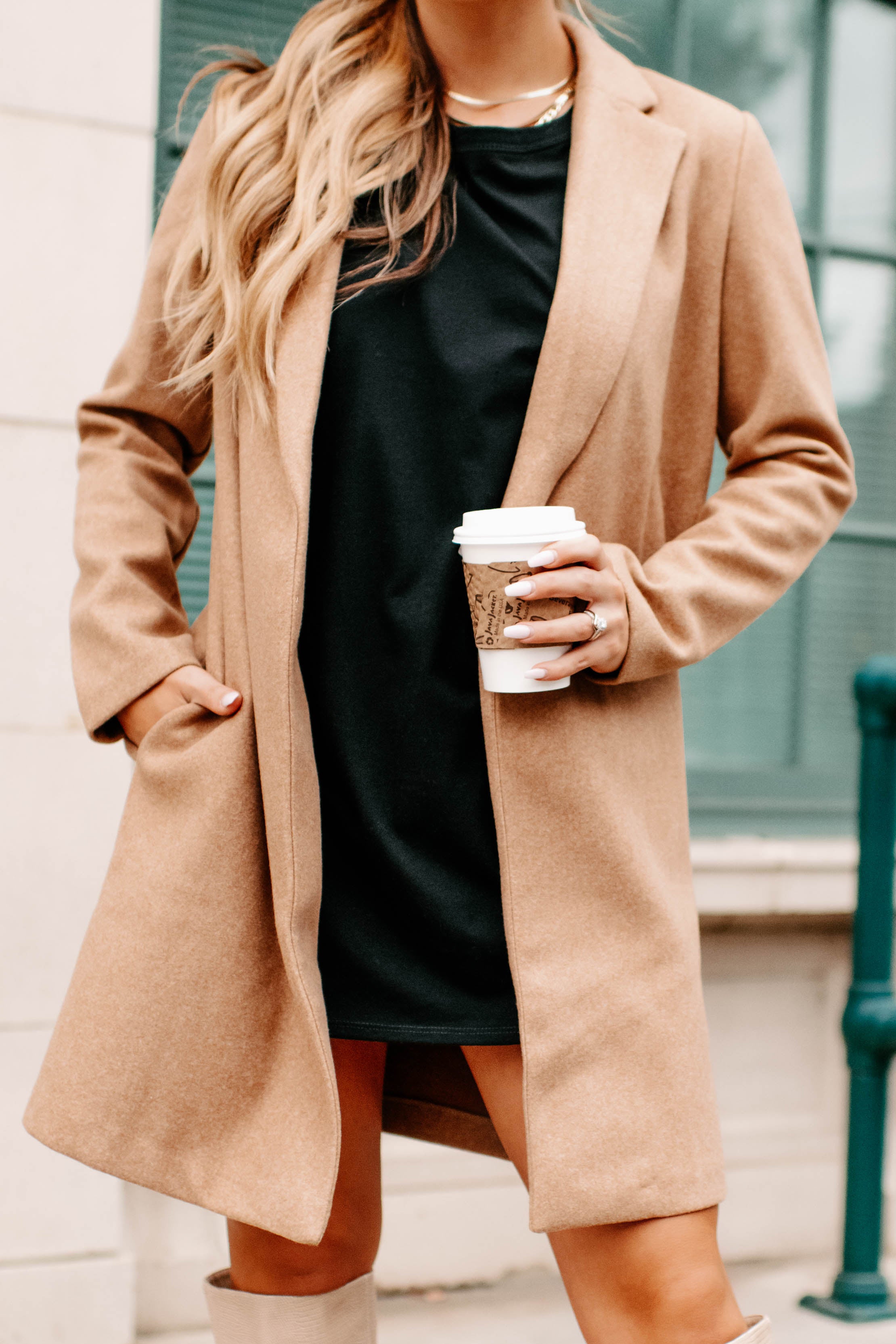 Warehouse 2025 camel coat