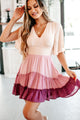 Radiant Muse Colorblock Dress (Pink Multi) - NanaMacs