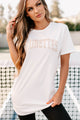 "Brunettes" Graphic - Multiple Shirt Options (White/Taupe) - Print On Demand - NanaMacs