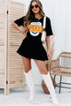 Spucci Vampire Oversized Graphic T-Shirt Dress (Black) - Print On Demand - NanaMacs