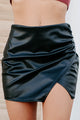 Power To Change Faux Leather Mini Skirt (Black) - NanaMacs