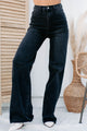 Building A Legacy High Waisted Wide Leg Jeans (Vintage Black) - NanaMacs
