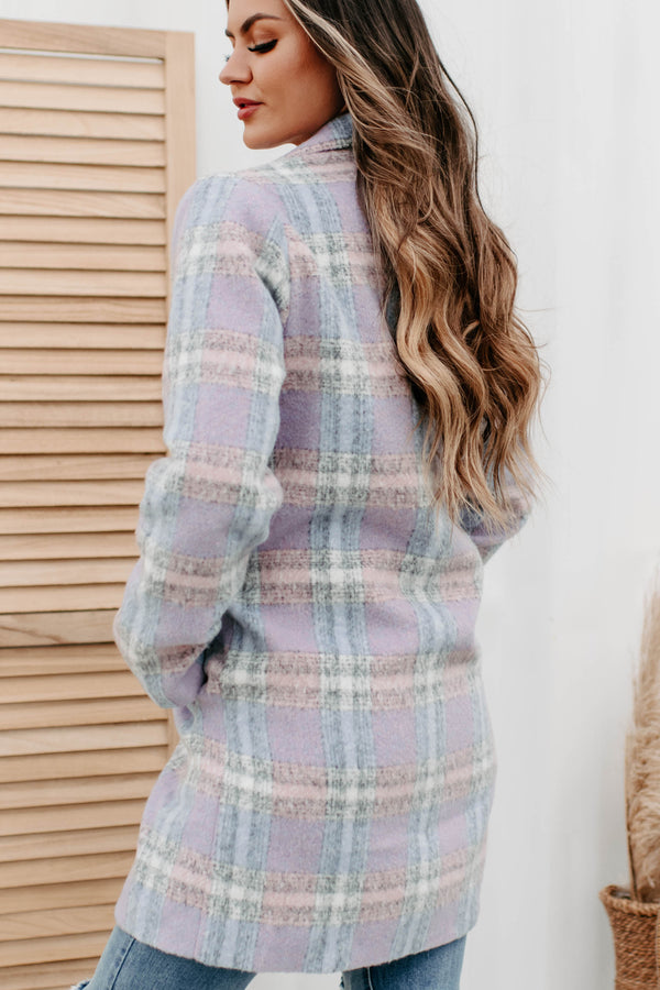 Cutest Quality Plaid Jacket (Blue/Pink/White) - NanaMacs