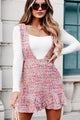 Garcia Tweed Deep V Mini Dress (Pink) - NanaMacs