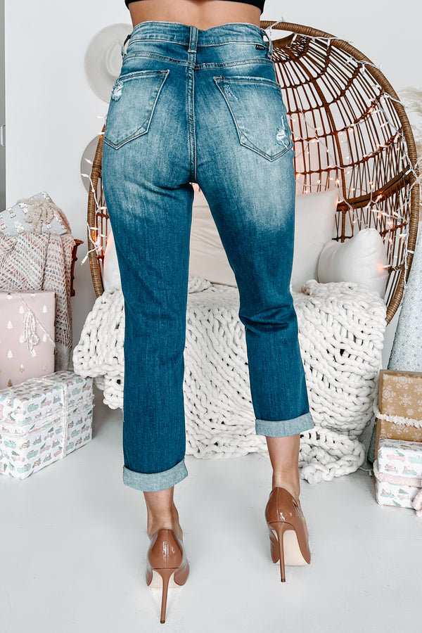 Breena High Rise Risen Boyfriend Jeans (Dark) - NanaMacs