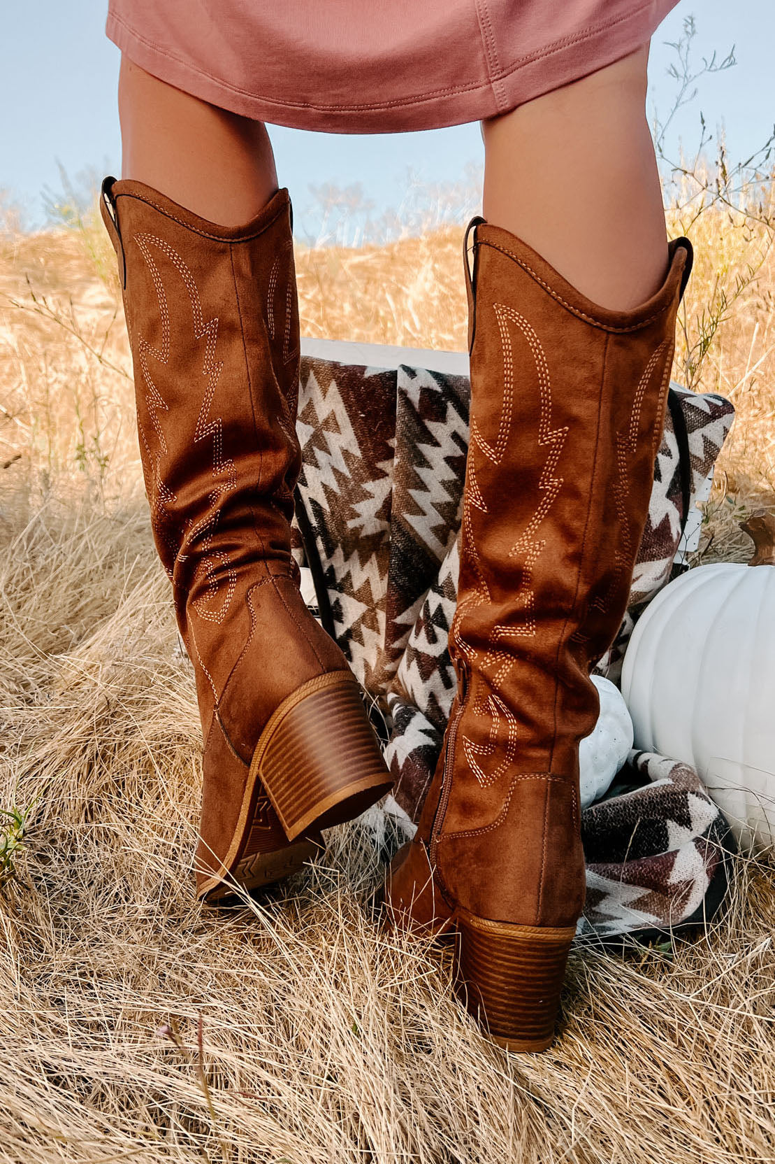 Kicking Up Some Dirt Chinese Laundry Western Boot (Brown) - NanaMacs