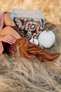 Kicking Up Some Dirt Chinese Laundry Western Boot (Brown) - NanaMacs