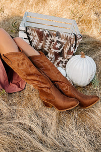 Kicking Up Some Dirt Chinese Laundry Western Boot (Brown) - NanaMacs