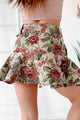 Vintage Sweetie Belted Floral Mini Skirt (Multi) - NanaMacs