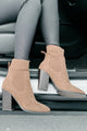 Ramp It Up Ankle Knit Booties (Taupe) - NanaMacs