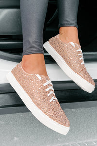 Dazzling Days Rhinestone Sneakers (Rose Gold) - NanaMacs