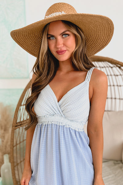 Gossip Pearl Pearl Embellished Floppy Hat (Tan) - NanaMacs