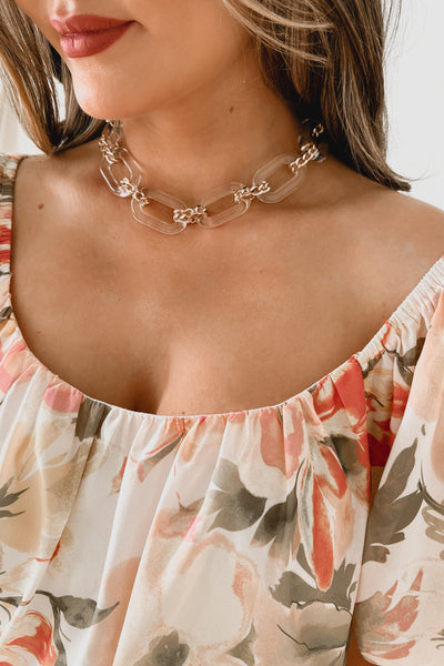 Bora Bora Babe Choker Necklace (Clear) - NanaMacs