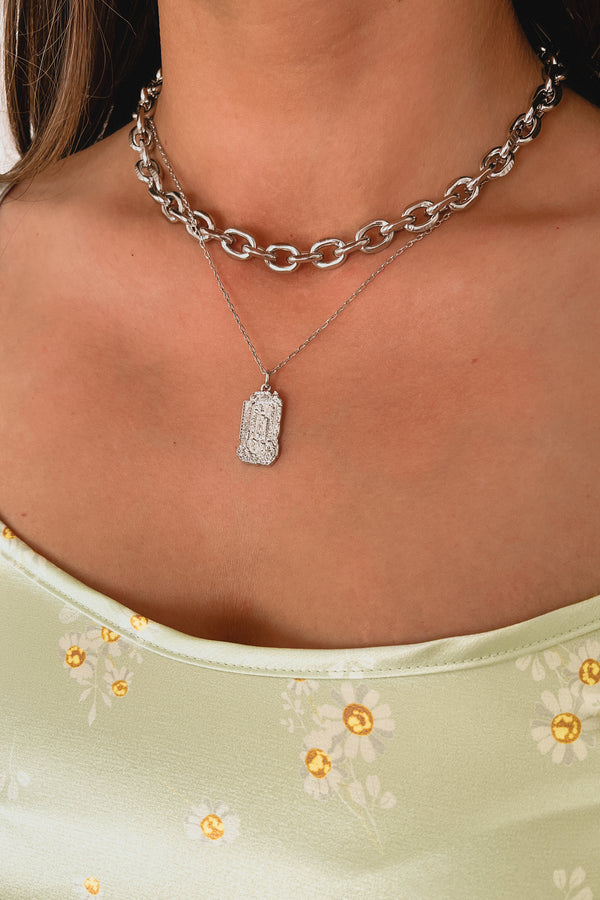 Beachy Keen Layered Necklace (Silver) - NanaMacs