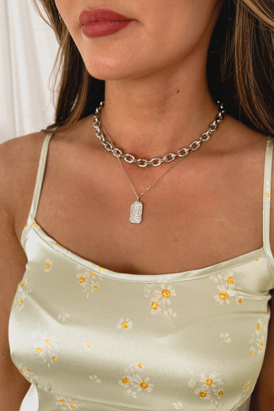 Beachy Keen Layered Necklace (Silver) - NanaMacs