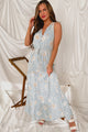 Cultivated Allure Floral Maxi Dress (Sky Blue) - NanaMacs