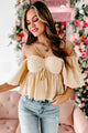 When Love Comes Along Ruched Puff Sleeve Top (Yellow) - NanaMacs