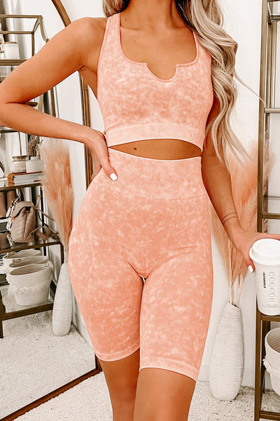 Overachiever Ribbed Two-Piece Set (Teak Rose) - NanaMacs