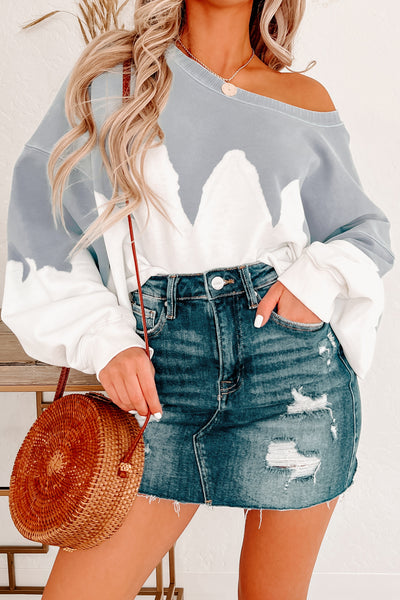 Akira Risen Distressed Denim Skirt (Dark) - NanaMacs