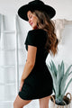 Always Flirting Knotted Cut-Out Mini Dress (Black) - NanaMacs