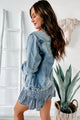 City Rhythm Faded Wash Distressed Denim Jacket (Medium) - NanaMacs