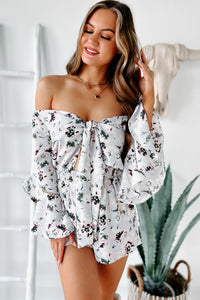 Floral Day Dream Cut Out Floral Romper (Lavender) - NanaMacs