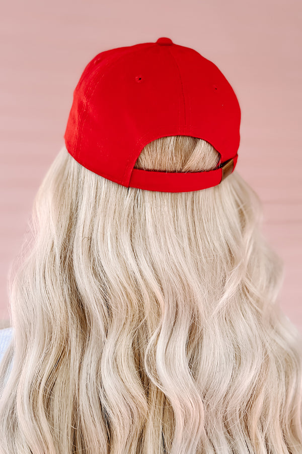 "Honey" Embroidered Baseball Cap (Red) - NanaMacs