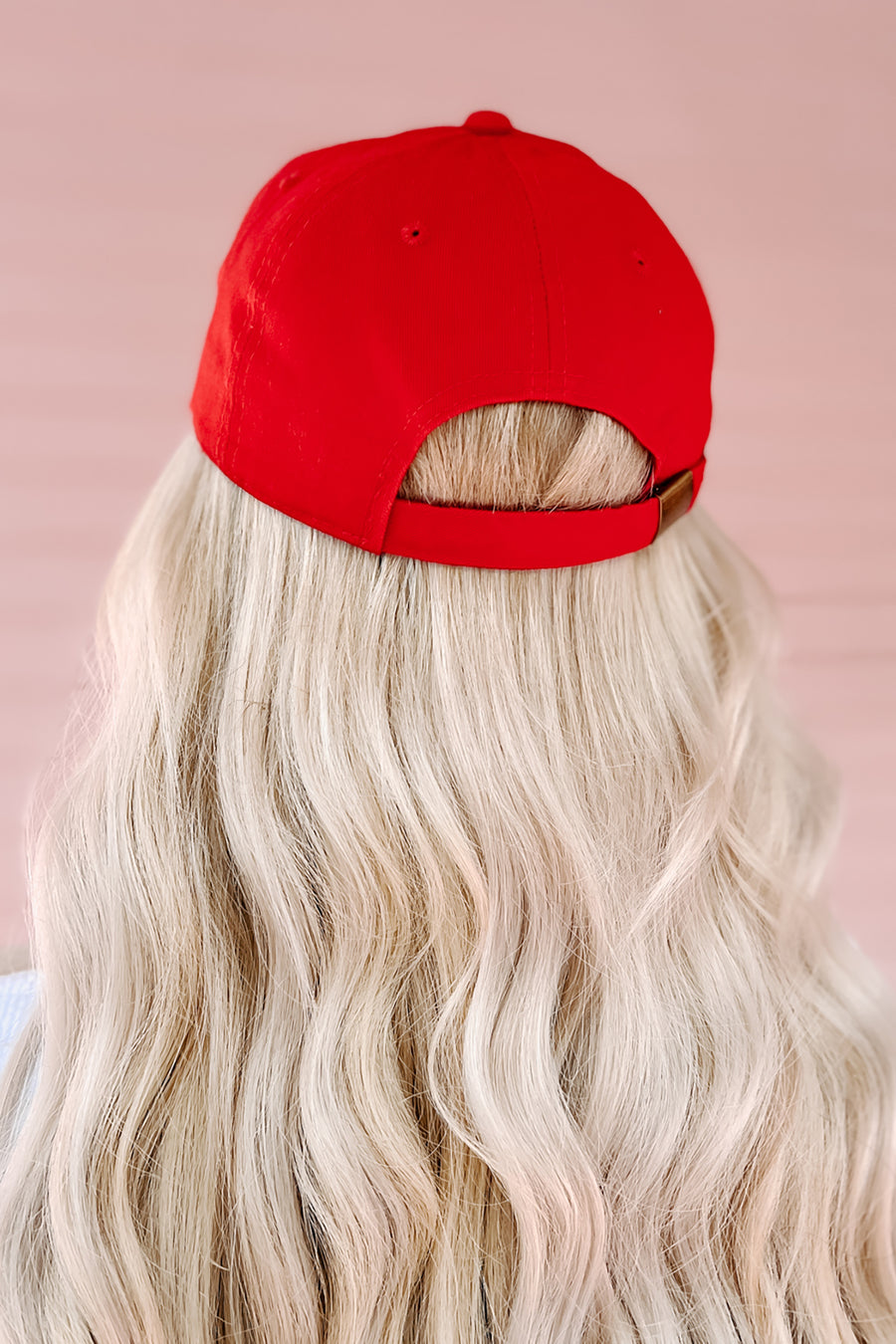 "Honey" Embroidered Baseball Cap (Red) - NanaMacs