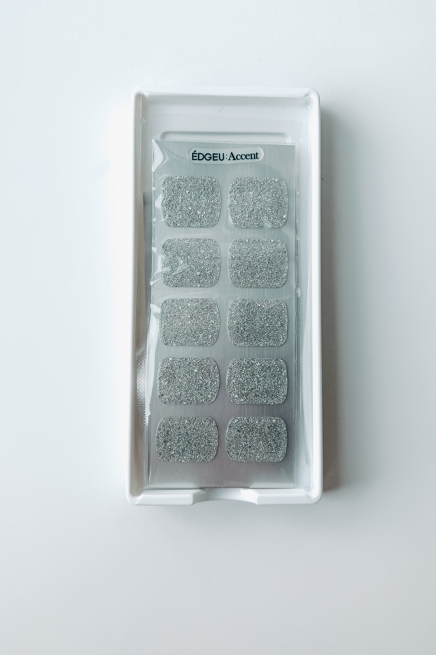 EDGEU Baked Gel Toe Nail Stickers (Silver Flash) - NanaMacs