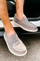 Jon Men's Very G Raw Edge Slip-On Canvas Shoes (Grey) - NanaMacs