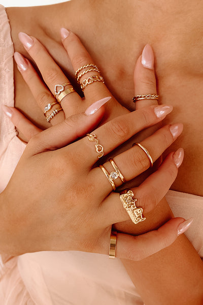 Life Of The Party 14-Piece Ring Set (Gold) - NanaMacs