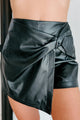 Don't Be Shady Faux Leather Mini Skort (Black) - NanaMacs