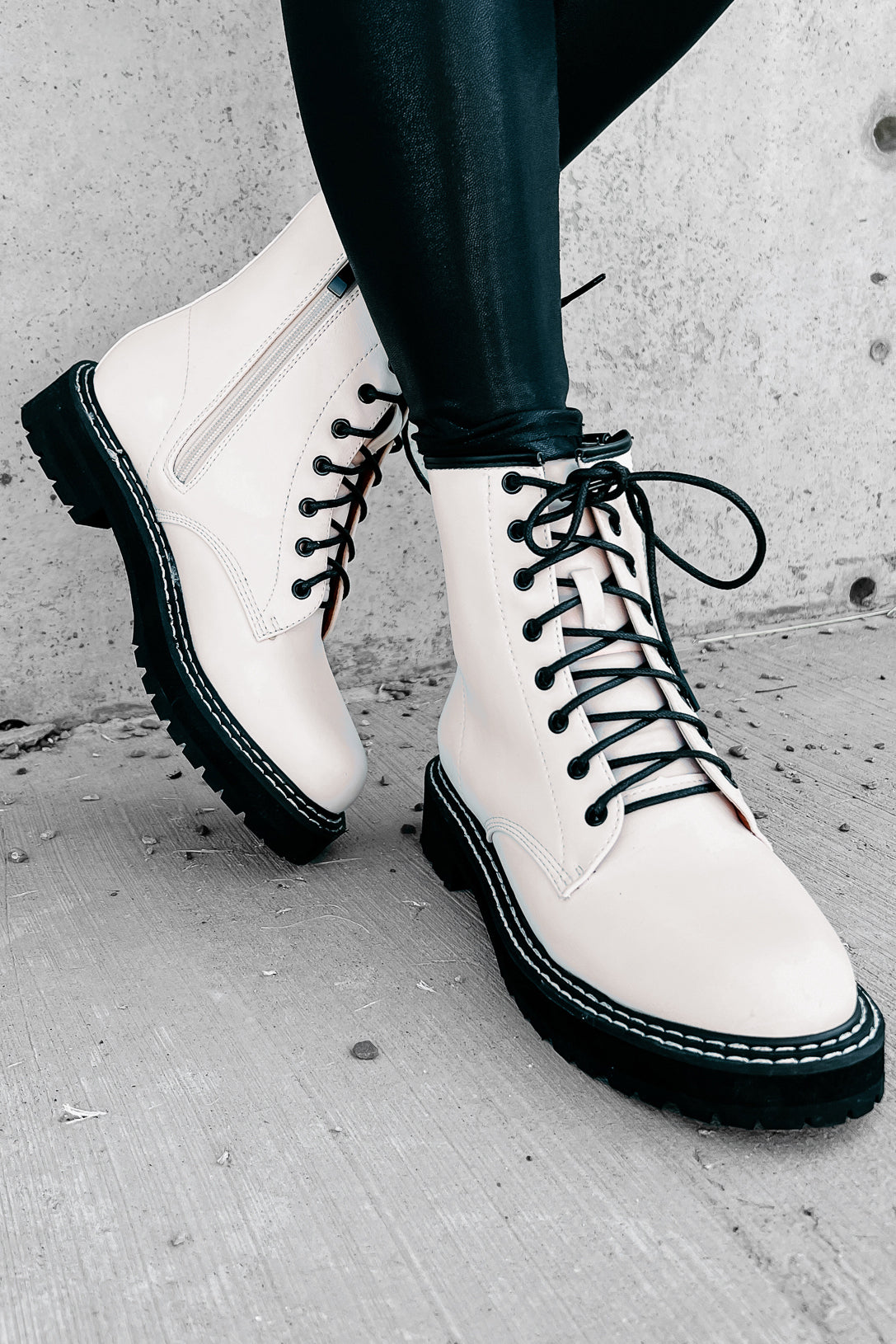 Someone Else's Problem Combat Boots (Nude) · NanaMacs