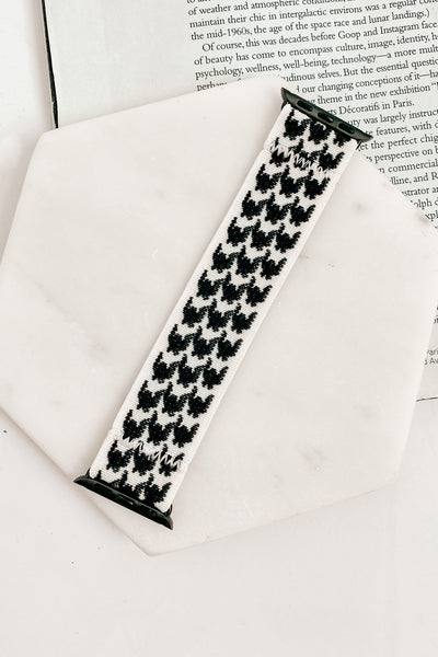 Girl On The Go Apple Watch Band (Hounds Tooth Black/White) - NanaMacs