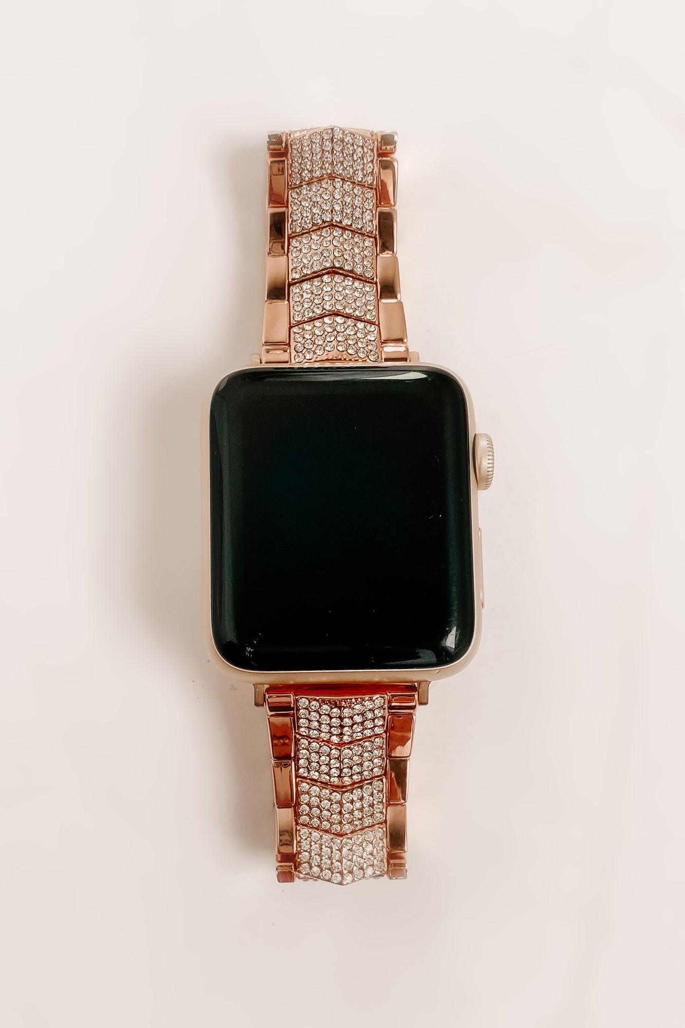 In A Timely Fashion Chevron Metal Apple Watch Band (Rose Gold) - NanaMacs