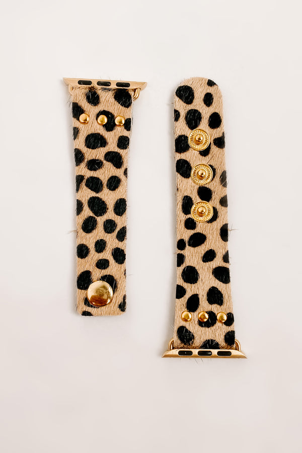 Fur All Time Faux Fur Apple Watch Band (Snow Leopard) - NanaMacs