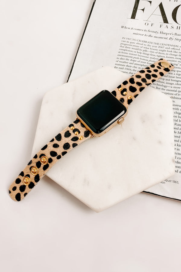 Fur All Time Faux Fur Apple Watch Band (Snow Leopard) - NanaMacs