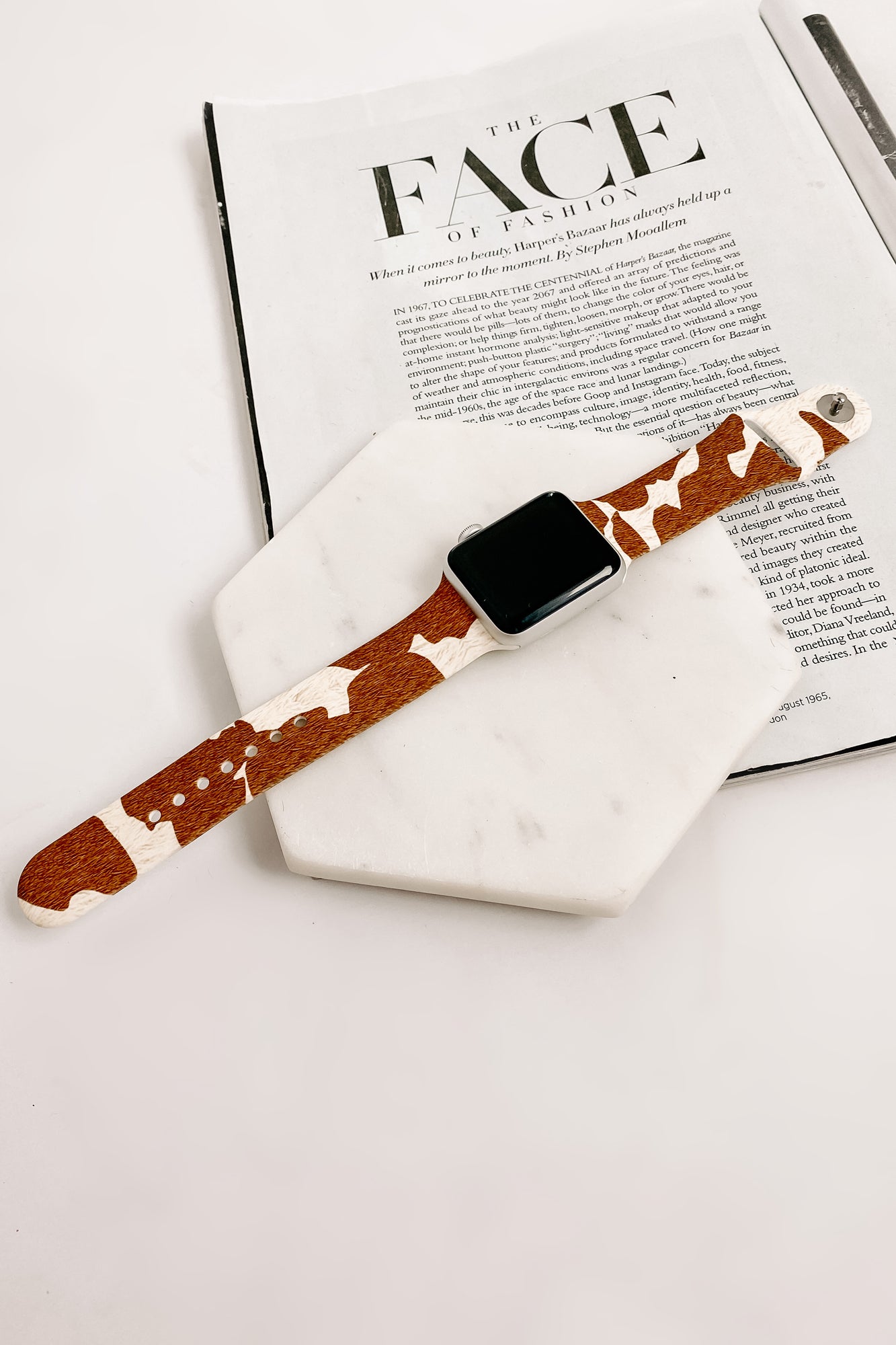 Cow print apple cheap watch band silicone