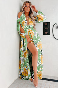 Bali Bombshell Tropical Print Raxi (Off White/Green) - NanaMacs