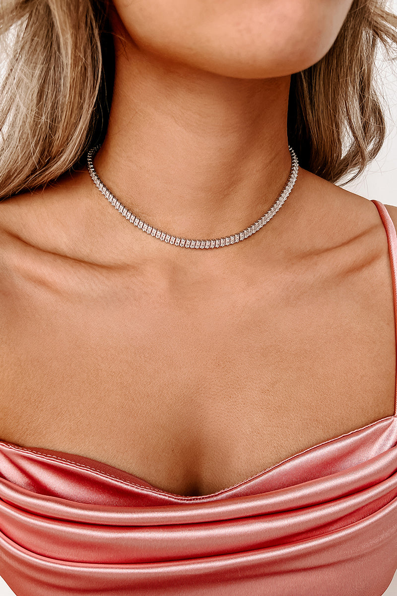 Good Looker Choker Necklace (Silver) - NanaMacs