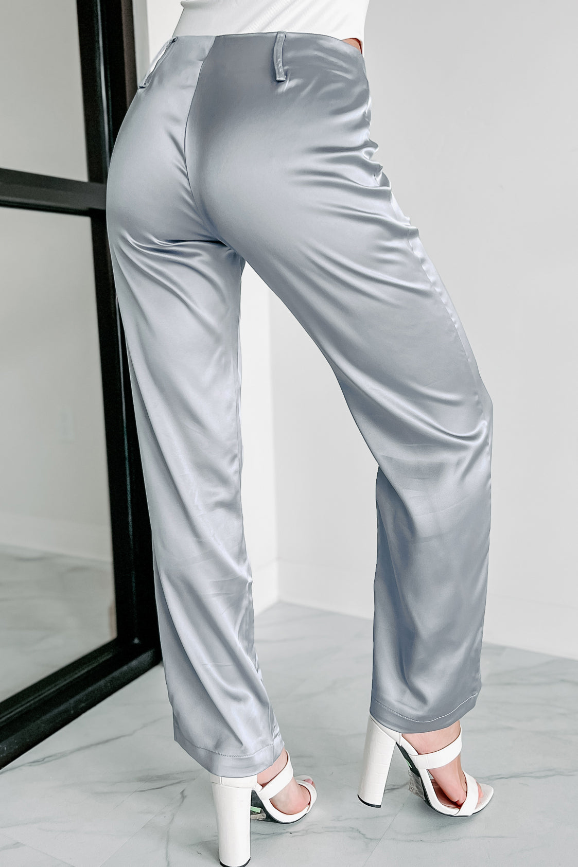 Scott & Taylor | Ice Blue Linen Look Trousers | SuitDirect.co.uk