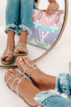 No Promises Studded Sandals (Clear) - NanaMacs